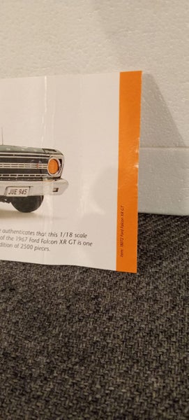 Harry Firth/Fred Gibson 1967 Bathurst winning FMCO Falcon XR GT #52D 1/18 Carousel 20