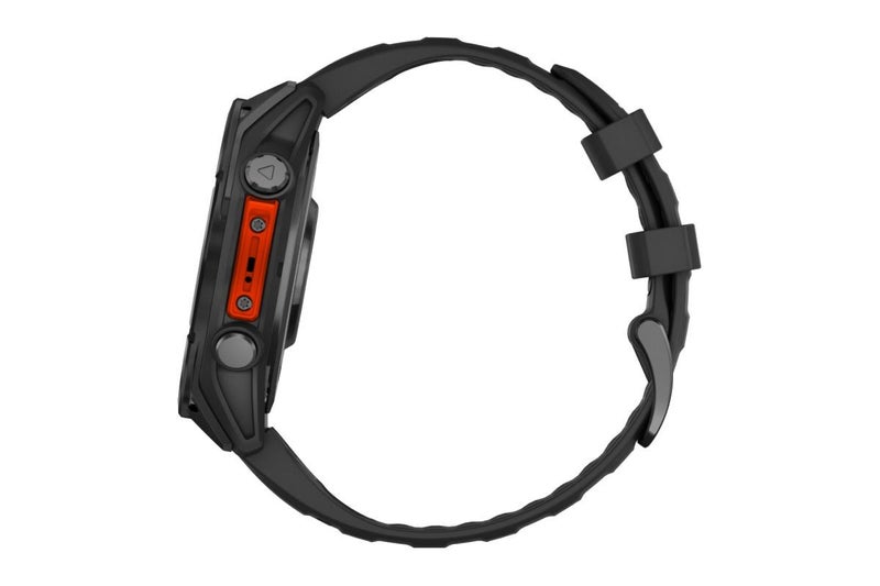 Garmin Fenix 8 AMOLED Smart Sports Watch (Slate Grey with Black Silicone Band, Carousel 8