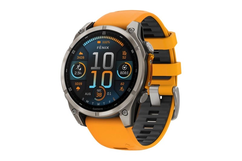 Garmin Fenix 8 Sapphire Smart Sports Watch (Titanium with Spark Orange/Graphite Carousel 1
