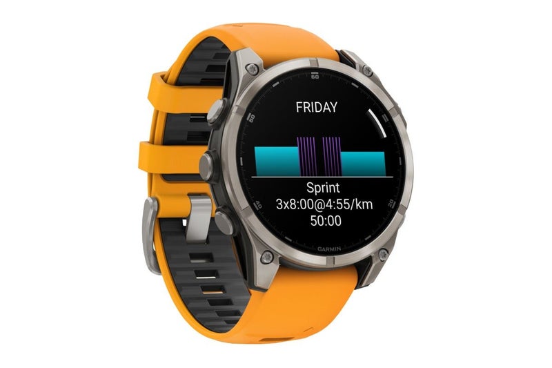 Garmin Fenix 8 Sapphire Smart Sports Watch (Titanium with Spark Orange/Graphite Carousel 2