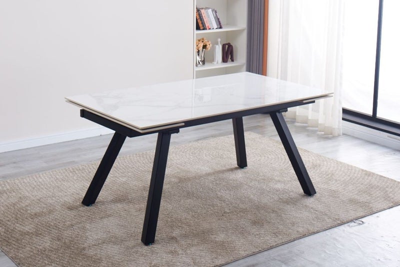 DALTON 1.6M-2.2M Extension Dining Table (Ceramic Top) Carousel 2