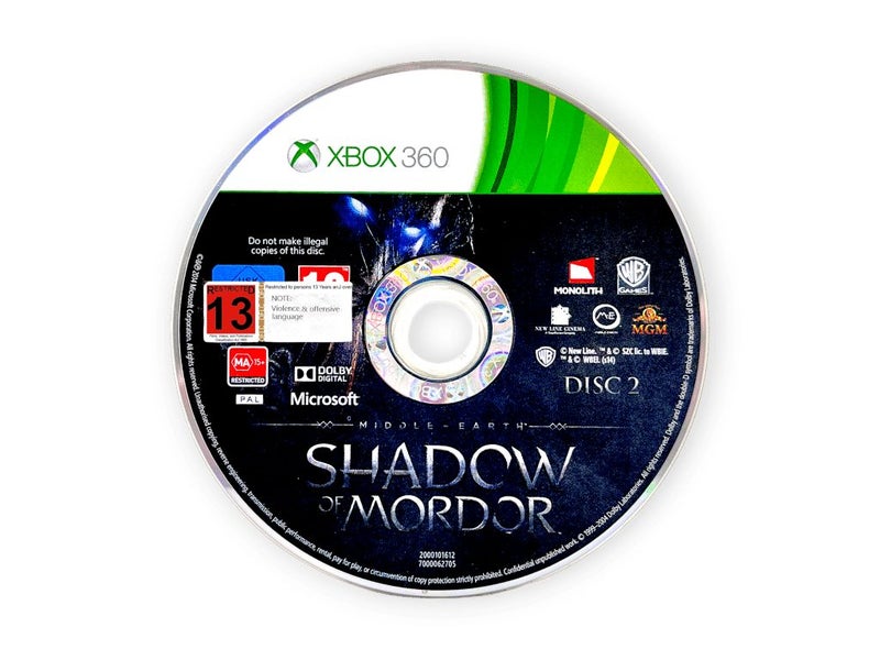 Middle-Earth: Shadow of Mordor - Disc 2 (Xbox 360) *DISC 2 ONLY* Carousel 1
