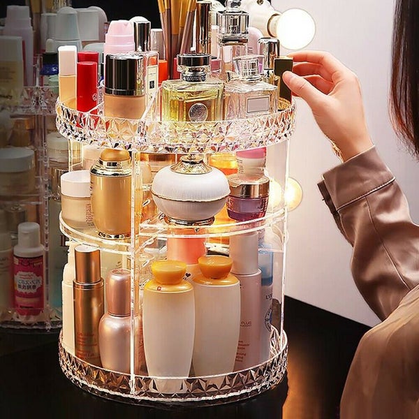 Cosmetic Storage Box Shelf Rotating Carousel 2
