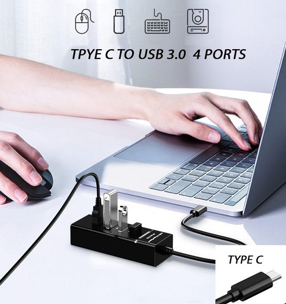 Type C to USB3.0 4 PORTS HUB Carousel 2