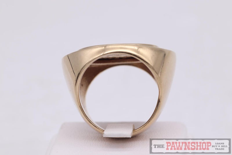 9CT Yellow Gold Half Sovereign & Diamond Ring Carousel 4