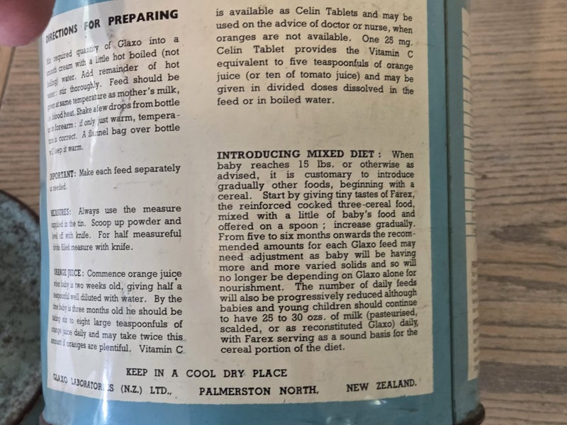 Superb Old Vintage Glaxo Milk Food Tin (Made in NZ) - 1960s Carousel 14