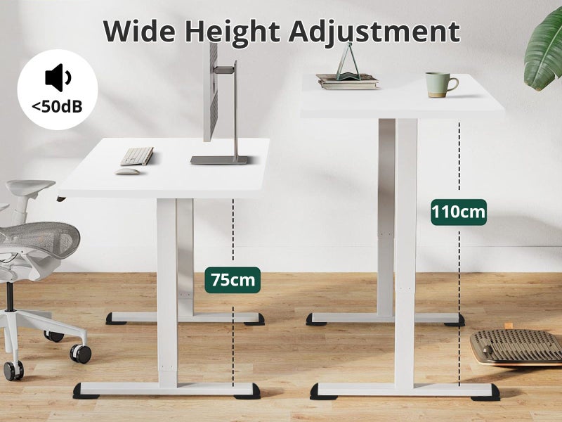 Height Adjustable Desk White Carousel 2