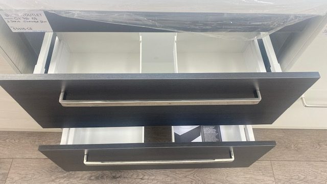 CITI 750 SLIM FLOORSTANDING VANITY 2 DRAWER IN CHARRED ELM Carousel 2