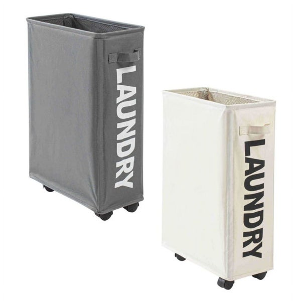 Slim Hampers for Laundry Collapsible Rolling Laundry Basket with Wheels Narro Carousel 5