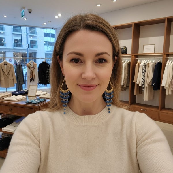 Earrings with Czech Glass Beads in Turquoise, Blue, or Lavender Colour. Carousel 9