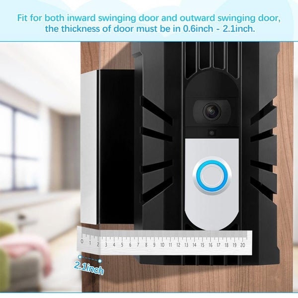 Anti-Theft Blink Doorbell Door Mount, No-Drill Mounting Bracket for Blink Vid Carousel 2