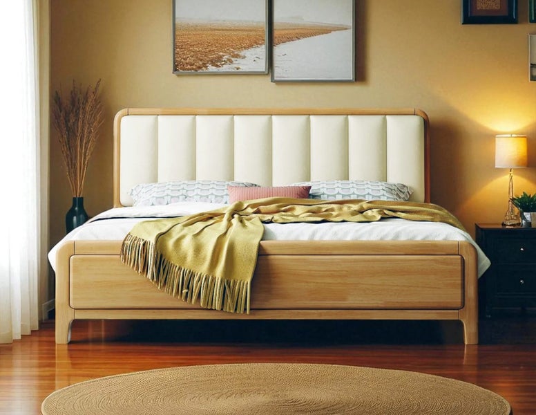 Solid Wood Queen Bed Carousel 1