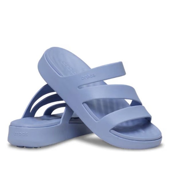 Crocs - Womens Getaway Strappy Slide Sandal Blue Haze Carousel 1