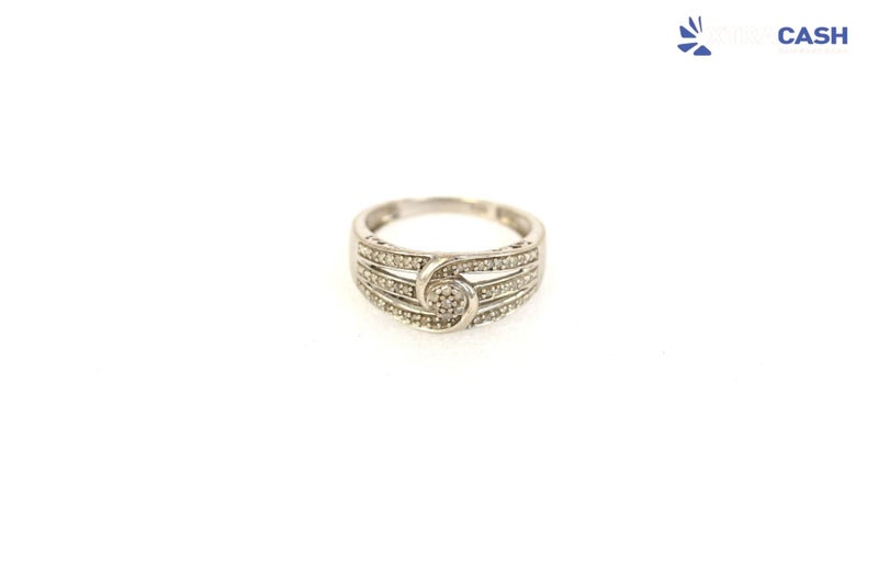 Sterling Silver Diamond Cluster Band With Papers Carousel 1