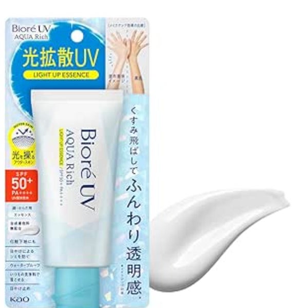 Biore UV Sunblock AQUA Rich Light-Up Essence Cream 70g SPF50+ Carousel 1