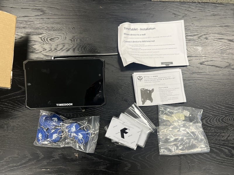 TIMEDOCK TIMETABLET CLOCK IN/OUT SYSTEM WITH KEY FOBS AND CARDS Carousel 1