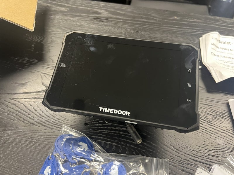 TIMEDOCK TIMETABLET CLOCK IN/OUT SYSTEM WITH KEY FOBS AND CARDS Carousel 2