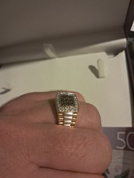 10ct gold with black diamond Carousel 1