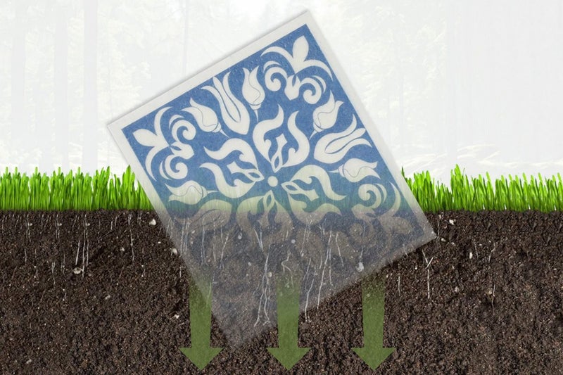 6Pcs Dishcloths for Kitchen Super Absorbent Reusable Towels Biodegradable-Floral Carousel 2