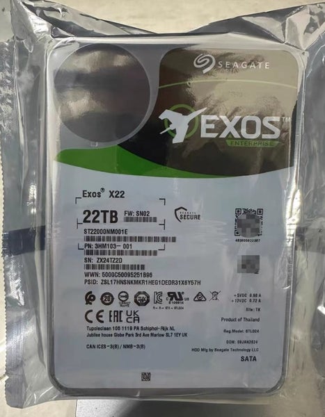Seagate Hard Drive HDD Exos X22 22TB 3.5" Enterprise Capacity SATA Brand New Carousel 1