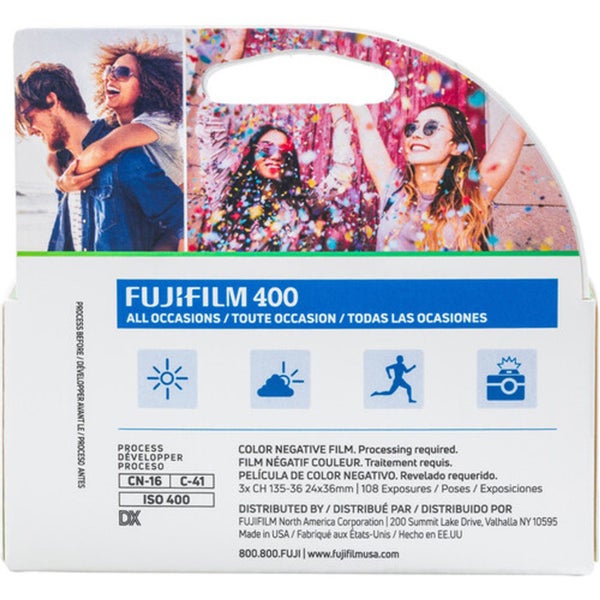 Fujifilm 400 Color Negative Film (35mm Roll Film, 36 Exposures) 3-Pack Carousel 4