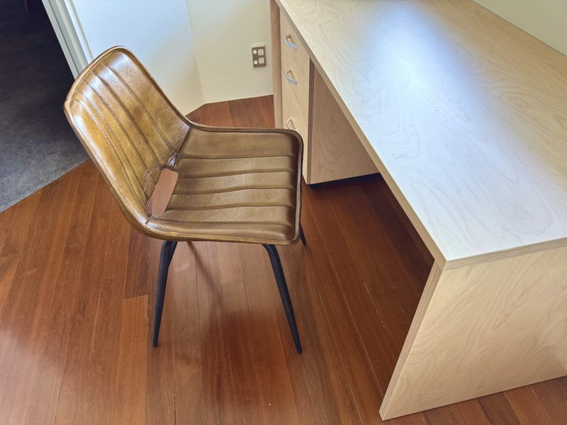 Minimalist Office Desk with Separate Matching Filing Cabinet64404062298754112