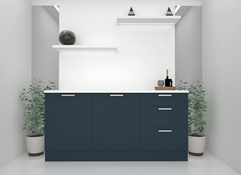 Base cabinet Lanta blue matte kitchenette Carousel 1