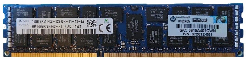 16Gb DDR3 PC3-12800R 2Rx4 ECC REG DIMMs suitable for most brands of servers Carousel 1