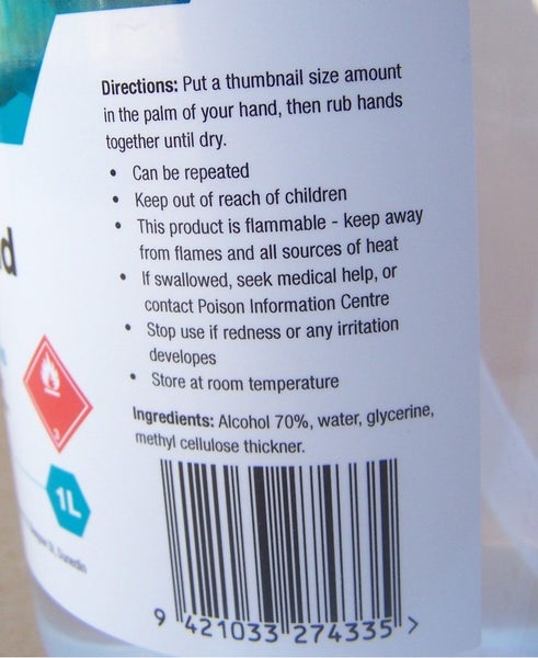 Geller Instant Hand Sanitiser, alcohol-based, 1 litre (hand sanitizer). Carousel 3