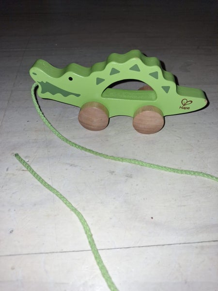 Hape baby toy wooden crocodile pull along Carousel 2
