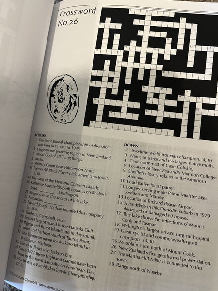 Year 6+ New Zealand crossword book Carousel 2