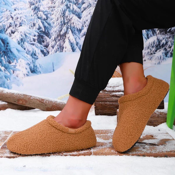 Cozy Winter Memory Foam Mens Boots Non-Slip House Shoes Carousel 8