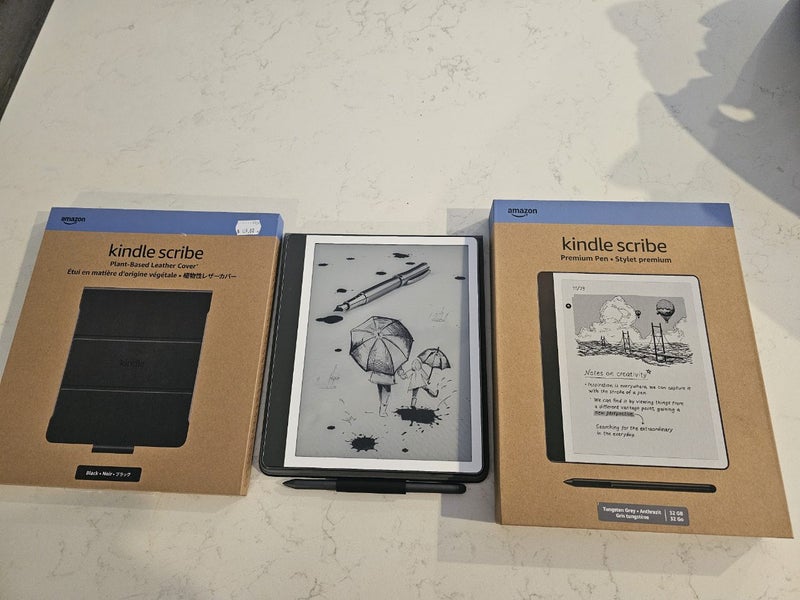 2024 32GB Kindle Scribe with Leather Cover Carousel 1