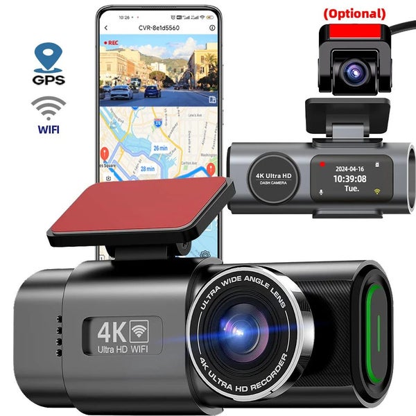 NNEOBA 4K UHD Dual Lens Dash Cam Front Rear Night Vision Black Carousel 2