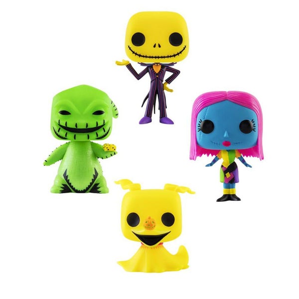 Nightmare Before Christmas Blacklight US Pop! Vinyl 4-Pack Carousel 1