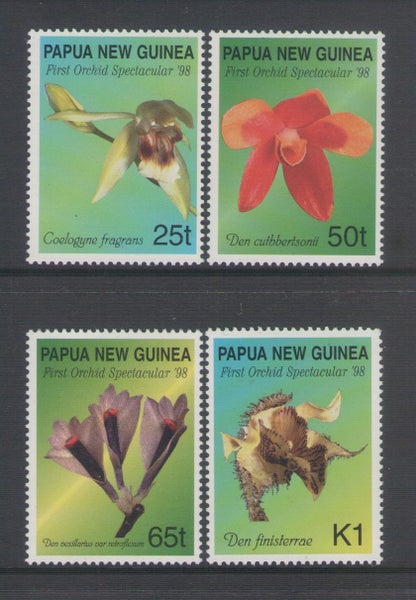 PNG - 1998 Orchids Set (4) - UHM - 837/40 Carousel 1