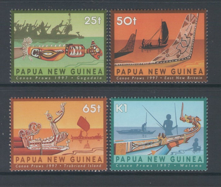 PNG - 1997 Canoe Prows Set (4) - UHM - 809/12 Carousel 1
