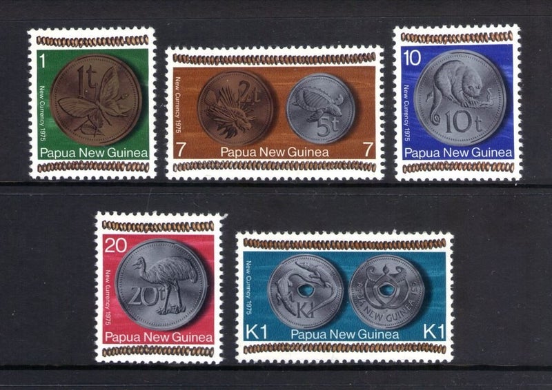 PNG - 1975 New Coinage Set (5) - UHM - 281/5 Carousel 1