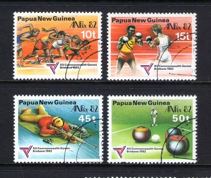 PNG - 1982 Commonwealth Games Set (4) - VFU - 460/3 Carousel 1