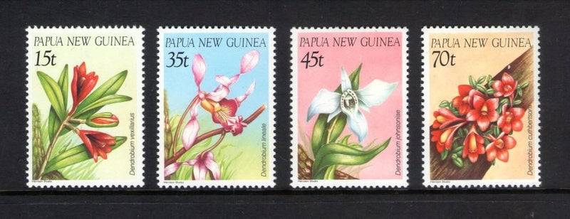 PNG - 1986 Flowers / Orchids Set (4) - UHM - 531/4 Carousel 1