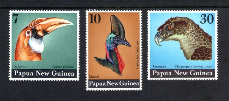 PNG - 1974 Birds Heads Set (3) - UHM - 270/2 Carousel 1