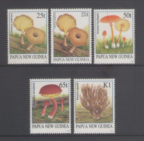 PNG - 1995 Fungi Set (5) - UHM - 762/5 Carousel 1