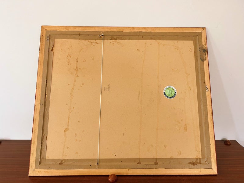 Vintage Mid Century Large Landscape Oil Painting Signed Carousel 3