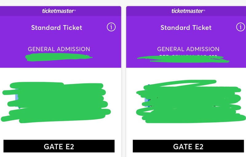 2x Metallica tickets - GA standing64406979910147110