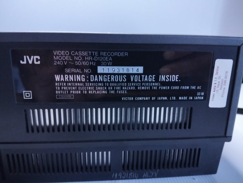 JVC HR-D120EA video cassette recorder (VCR). Carousel 10