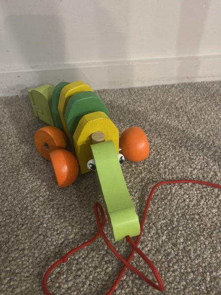 Wooden pull a king crocodile Carousel 3