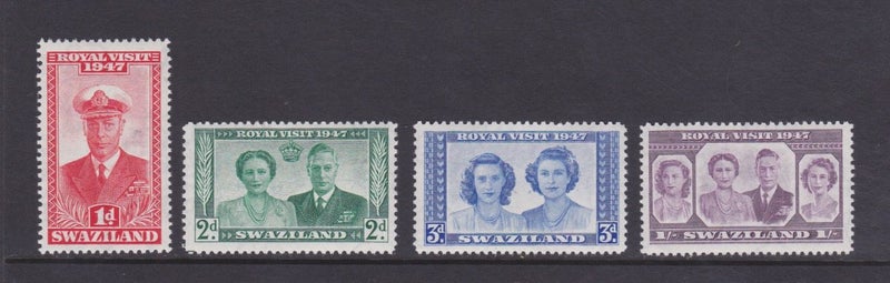 Swaziland - 1947 Royal Visit Set (4) - UHM - 42/5 Carousel 1