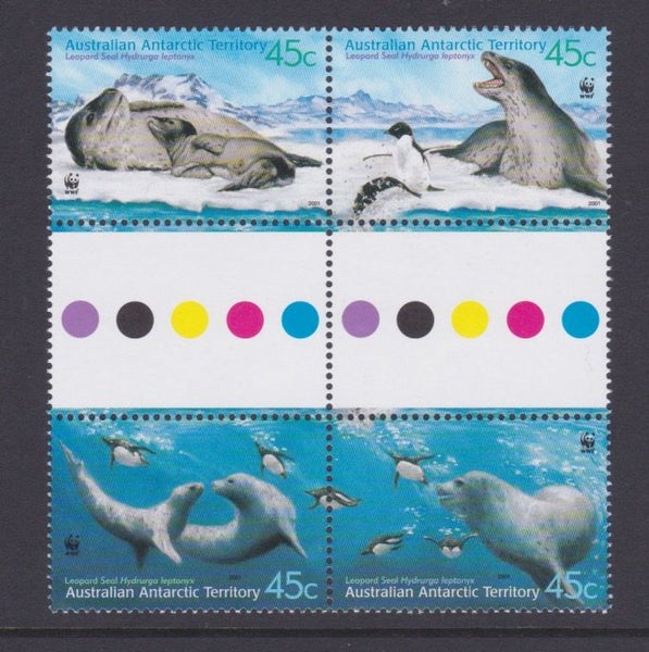 Australia - AAT - 2001 Seals Set (4) - Gutter Block - UHM - 152p Carousel 1