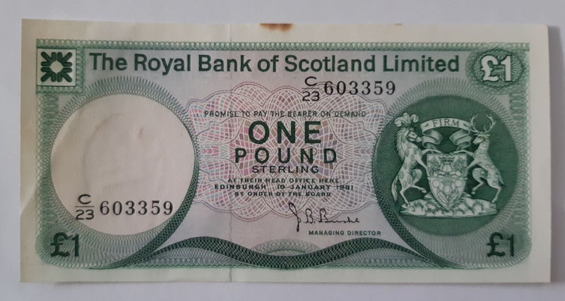 Scotland Royal Bank of Scotland L1 10/1/1981 SC815 EF Carousel 1