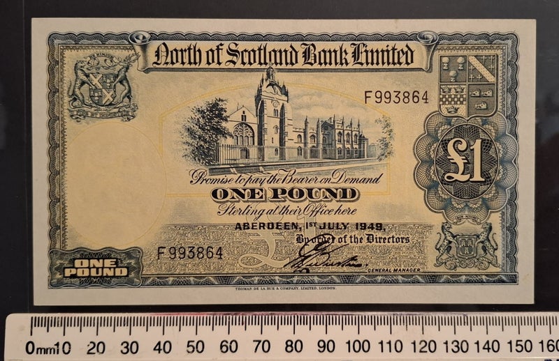 Scotland North of Scotland Bank L1 1949 Reverse off-centre F993864 Crisp SC712b Carousel 1